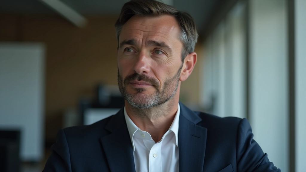 Pessoa numa situação desafiante de comunicação, mostrando controlo emocional e reflexão