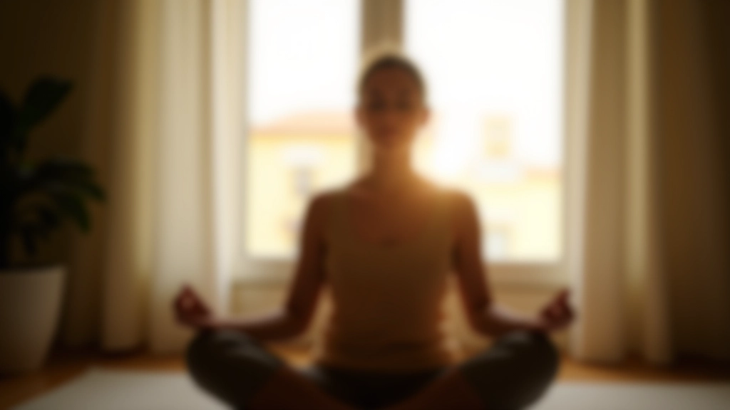 Pessoa em ambiente tranquilo e reflexivo, meditando junto a uma janela com luz natural suave, simbolizando autoconsciência e crescimento pessoal